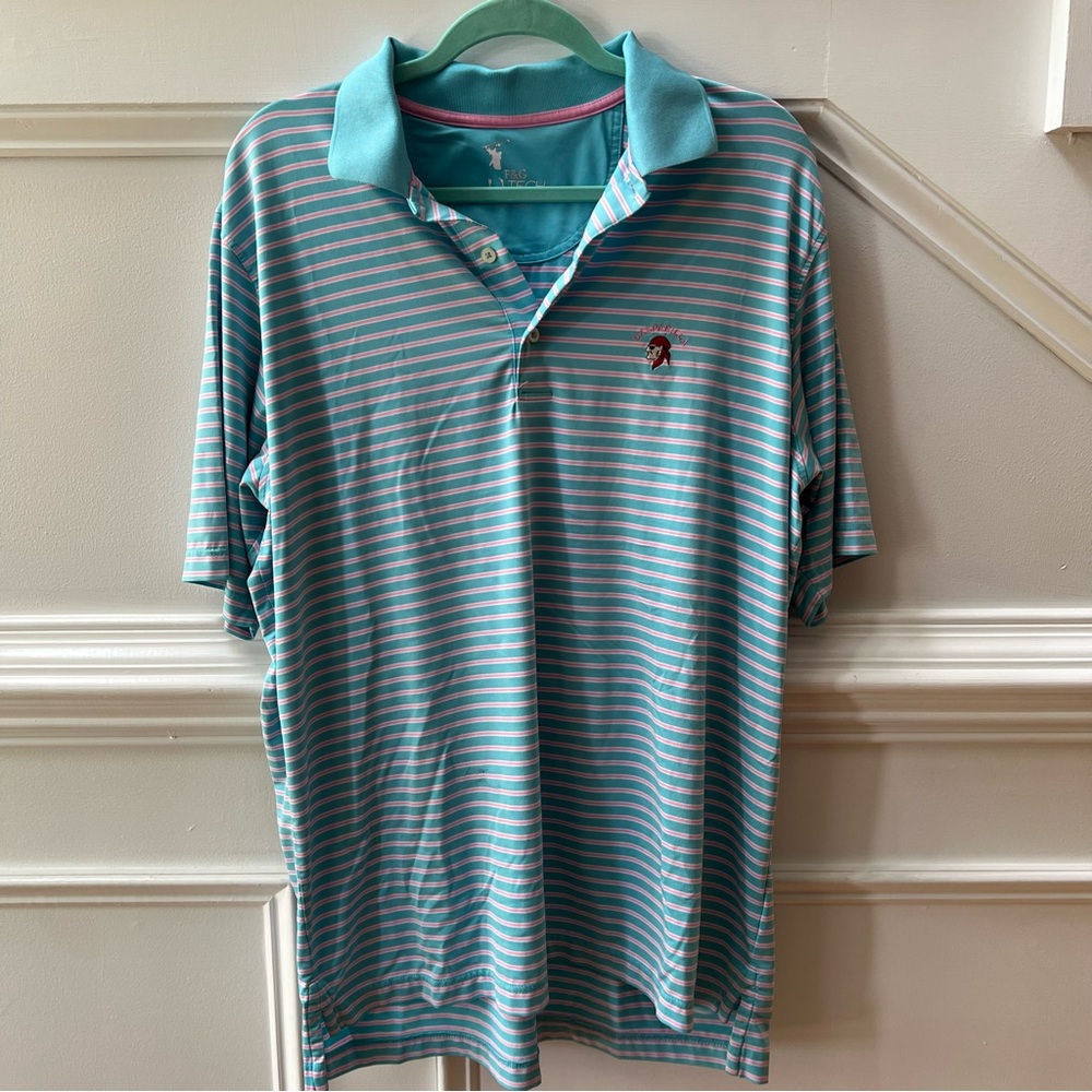 Gasparilla Inn Fairway & Greene Pink and Teal Golf Polo